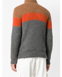 Мужской разноцветный свитер на молнии от Eleventy