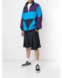 Мужской разноцветный свитер на молнии от Yoshiokubo