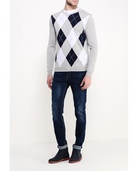 Мужской разноцветный свитер с v-образным вырезом от Baon