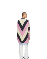 Мужской разноцветный свитер с v-образным вырезом от Loewe