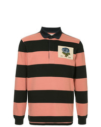 Мужской разноцветный свитер с воротником поло в горизонтальную полоску от Kent & Curwen