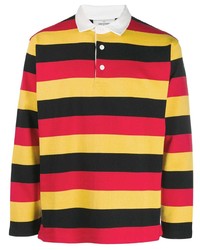 Мужской разноцветный свитер с воротником поло в горизонтальную полоску от ROWING BLAZERS
