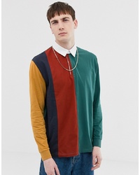 Мужской разноцветный свитер с воротником поло от ASOS DESIGN