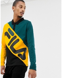 Мужской разноцветный свитер с воротником поло от Fila