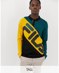 Мужской разноцветный свитер с воротником поло от Fila