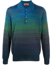 Мужской разноцветный свитер с воротником поло от Missoni