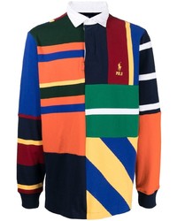 Мужской разноцветный свитер с воротником поло от Polo Ralph Lauren