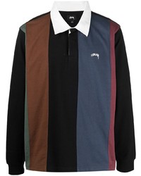 Мужской разноцветный свитер с воротником поло от Stussy