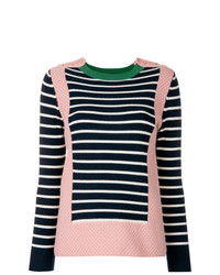 Женский разноцветный свитер с круглым вырезом в горизонтальную полоску от Chinti & Parker