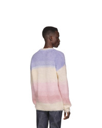 Мужской разноцветный свитер с круглым вырезом в горизонтальную полоску от Isabel Marant