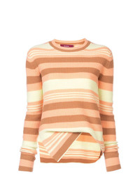 Женский разноцветный свитер с круглым вырезом в горизонтальную полоску от Sies Marjan