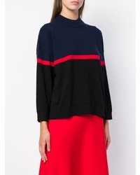 Женский разноцветный свитер с круглым вырезом в горизонтальную полоску от Sonia Rykiel