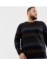 Мужской разноцветный свитер с круглым вырезом в горизонтальную полоску от Tom Tailor
