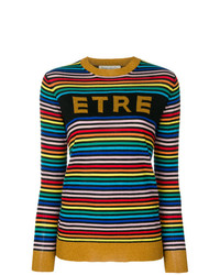 Женский разноцветный свитер с круглым вырезом в горизонтальную полоску от Être Cécile