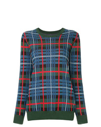 Женский разноцветный свитер с круглым вырезом в шотландскую клетку от Macgraw