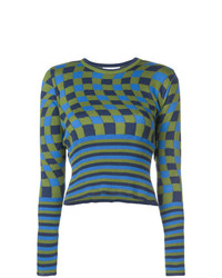 Женский разноцветный свитер с круглым вырезом в шотландскую клетку от Molly Goddard