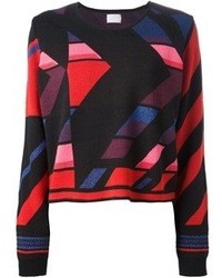 Женский разноцветный свитер с круглым вырезом с геометрическим рисунком от Lala Berlin