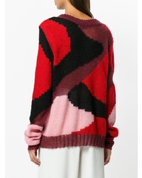 Женский разноцветный свитер с круглым вырезом с камуфляжным принтом от Faith Connexion