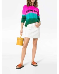 Женский разноцветный свитер с круглым вырезом с принтом тай-дай от The Elder Statesman