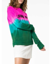 Женский разноцветный свитер с круглым вырезом с принтом тай-дай от The Elder Statesman