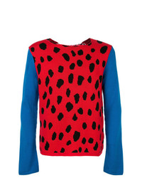 Мужской разноцветный свитер с круглым вырезом с принтом от Comme Des Garcons Homme Plus