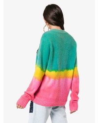 Женский разноцветный свитер с круглым вырезом с принтом от The Elder Statesman