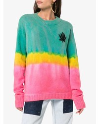 Женский разноцветный свитер с круглым вырезом с принтом от The Elder Statesman