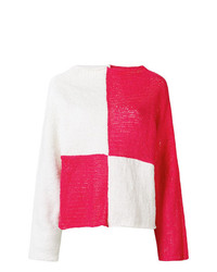 Женский разноцветный свитер с круглым вырезом с принтом от Eckhaus Latta