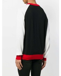 Мужской разноцветный свитер с круглым вырезом с принтом от Balmain