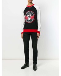 Мужской разноцветный свитер с круглым вырезом с принтом от Balmain