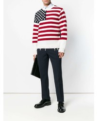 Мужской разноцветный свитер с круглым вырезом с принтом от Valentino