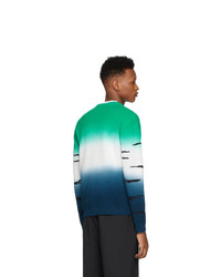 Мужской разноцветный свитер с круглым вырезом с принтом от Kenzo