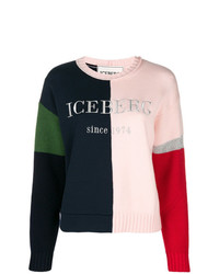 Женский разноцветный свитер с круглым вырезом с принтом от Iceberg