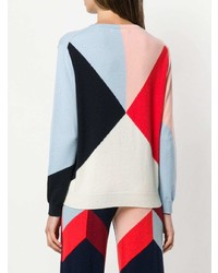 Женский разноцветный свитер с круглым вырезом с принтом от Chinti & Parker