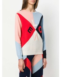 Женский разноцветный свитер с круглым вырезом с принтом от Chinti & Parker