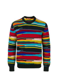 Мужской разноцветный свитер с круглым вырезом с принтом от Missoni