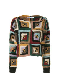 Женский разноцветный свитер с круглым вырезом с принтом от Rosetta Getty