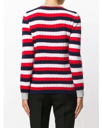 Женский разноцветный свитер с круглым вырезом с принтом от Gucci