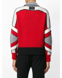 Женский разноцветный свитер с круглым вырезом с принтом от Dsquared2