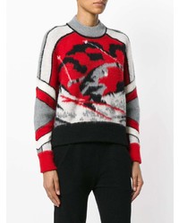 Женский разноцветный свитер с круглым вырезом с принтом от Dsquared2
