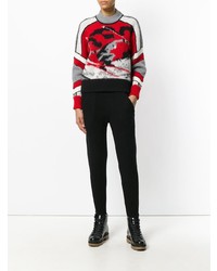 Женский разноцветный свитер с круглым вырезом с принтом от Dsquared2