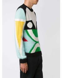 Мужской разноцветный свитер с круглым вырезом от Walter Van Beirendonck
