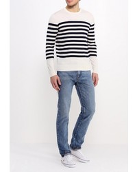 Мужской разноцветный свитер с круглым вырезом от Armani Jeans