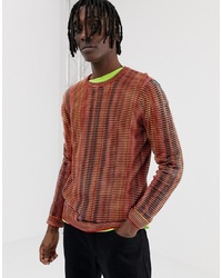 Мужской разноцветный свитер с круглым вырезом от ASOS DESIGN