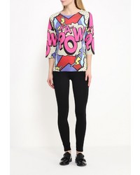 Женский разноцветный свитер с круглым вырезом от Aurora Firenze