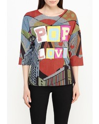 Женский разноцветный свитер с круглым вырезом от Aurora Firenze