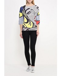 Женский разноцветный свитер с круглым вырезом от Aurora Firenze