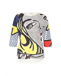 Женский разноцветный свитер с круглым вырезом от Aurora Firenze
