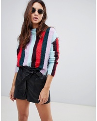 Женский разноцветный свитер с круглым вырезом от Blank NYC