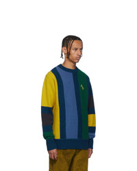 Мужской разноцветный свитер с круглым вырезом от Aimé Leon Dore